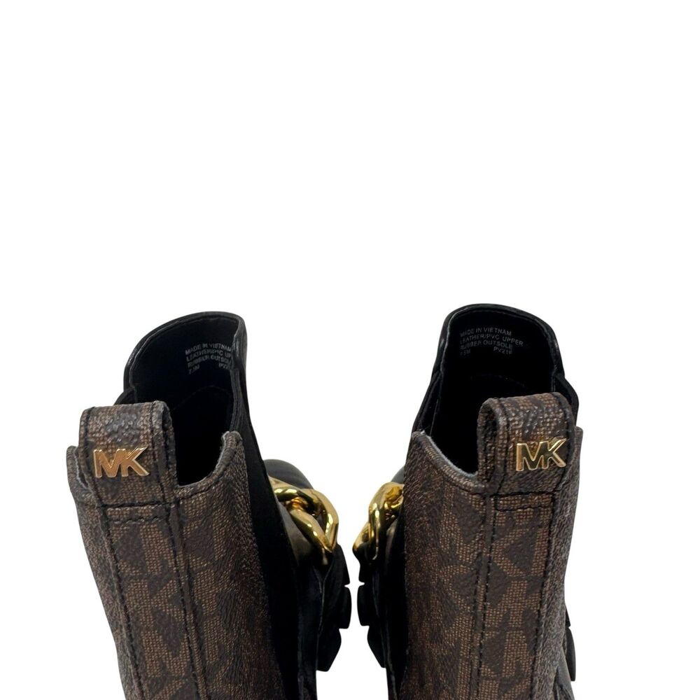 MICHAEL Michael Kors Women Scarlett Bootie Chelsea Boots chain Size 7.5 - Picture 7 of 10